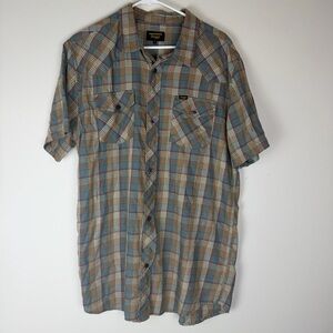 Huckberry X Seager Plaid Western Short Sleeve Men's Shirt Large